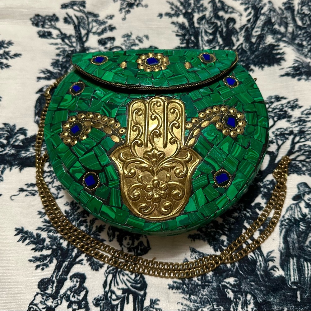 Malachite Mosaic Handbag